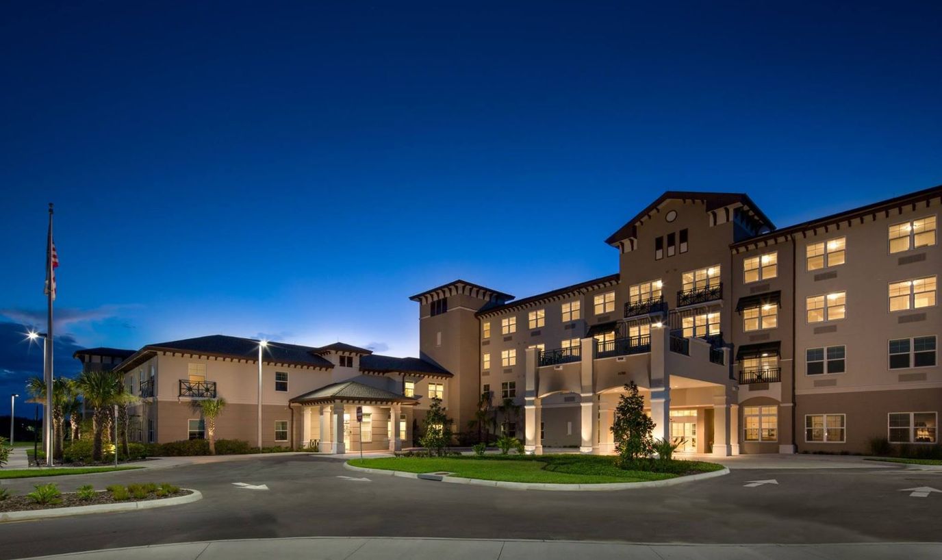 Exterior view of The Summit of Lakewood Ranch at twilight