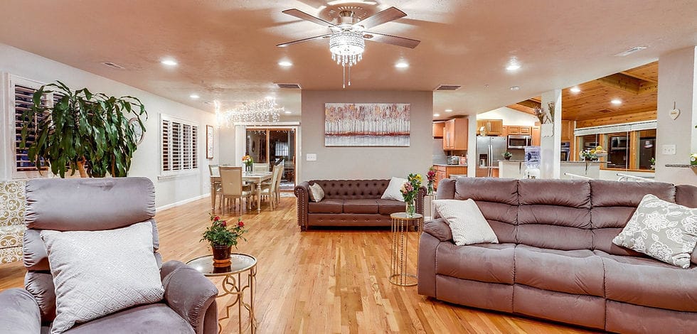 Spacious common area with comfortable seating