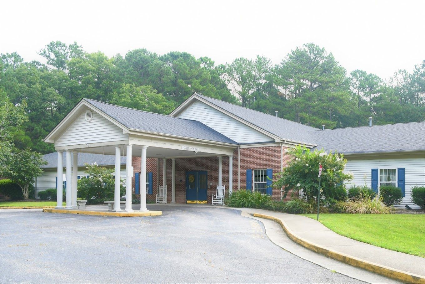 Front entrance of a senior living facility