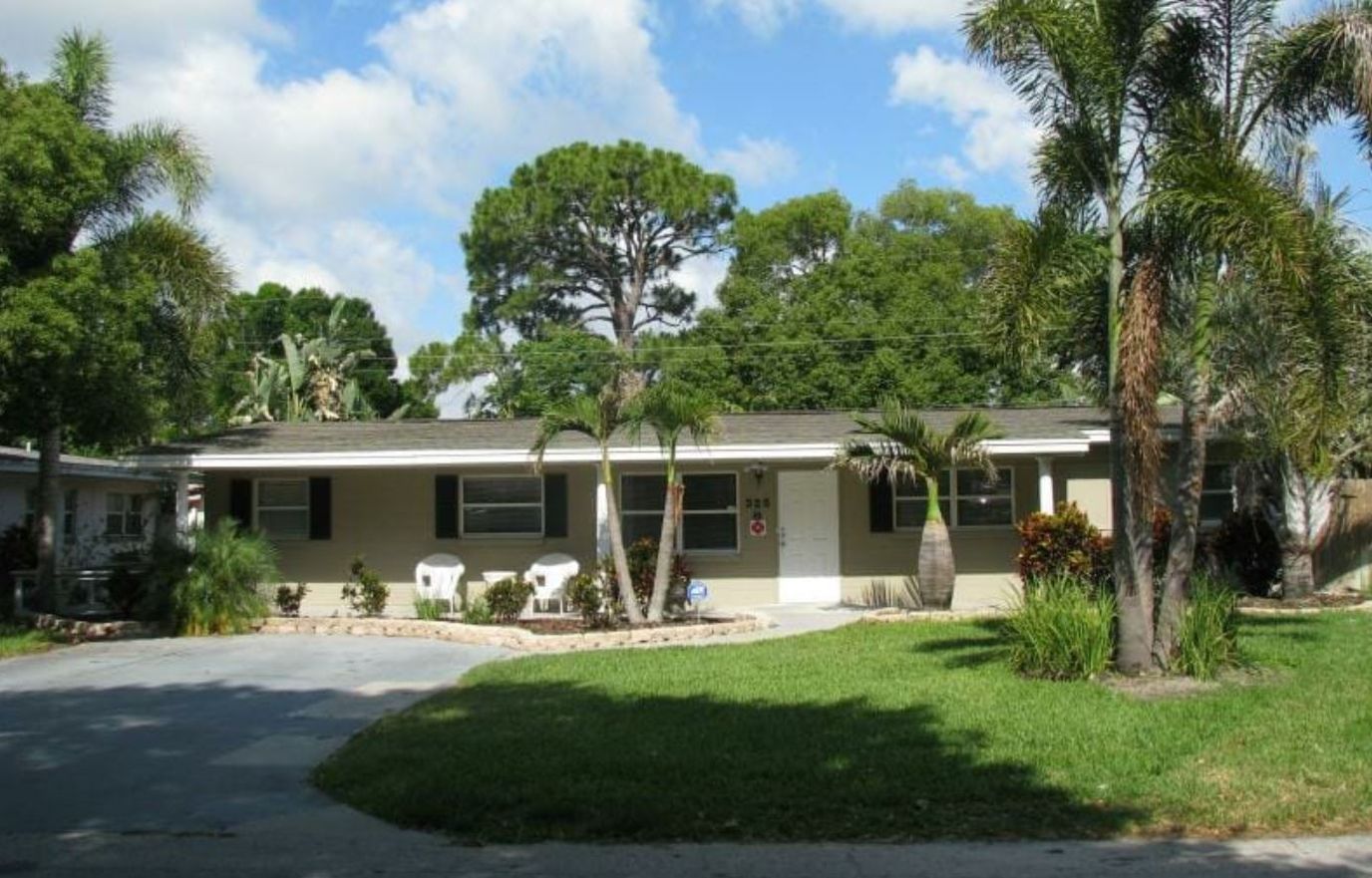 Exterior view of a single-story assisted living facility