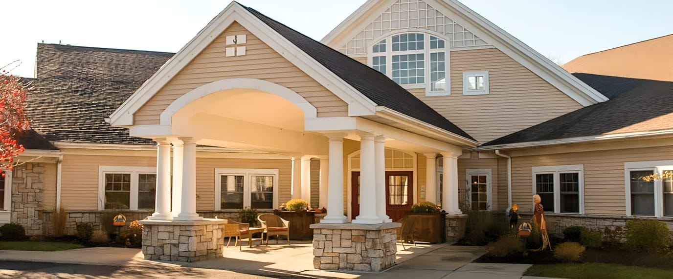 Front entrance of a senior living facility