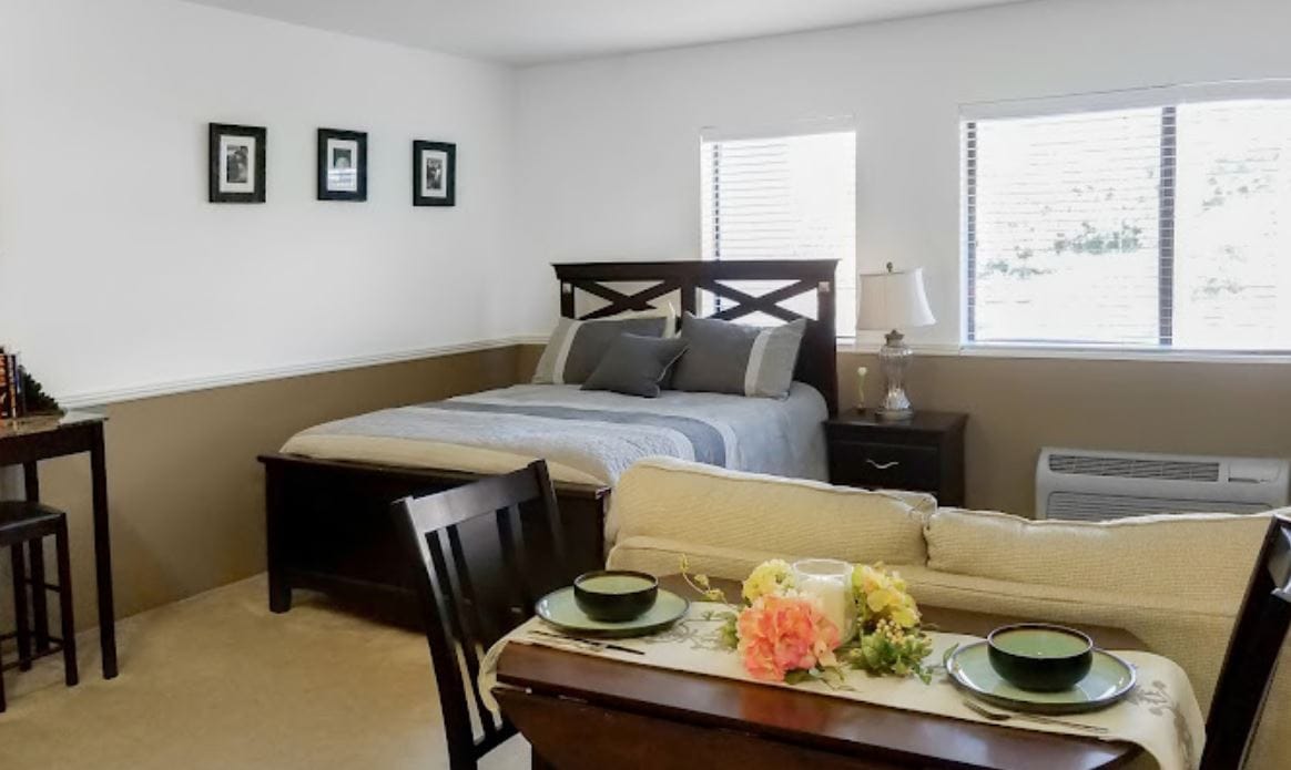Cozy private room with dining setup and decor