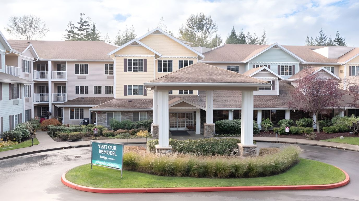 Exterior view of Holiday Peninsula with signage