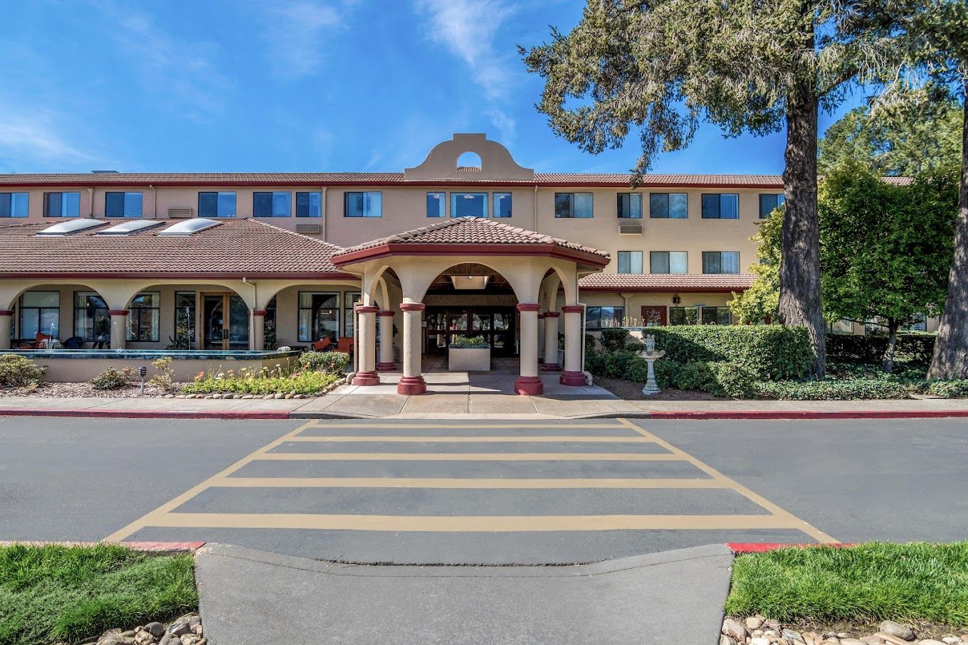 Exterior view of Holiday Redwood Retirement Residence entrance