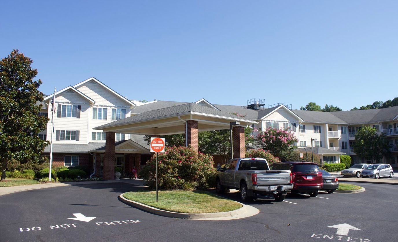 Exterior view of Dogwood Terrace with parking area