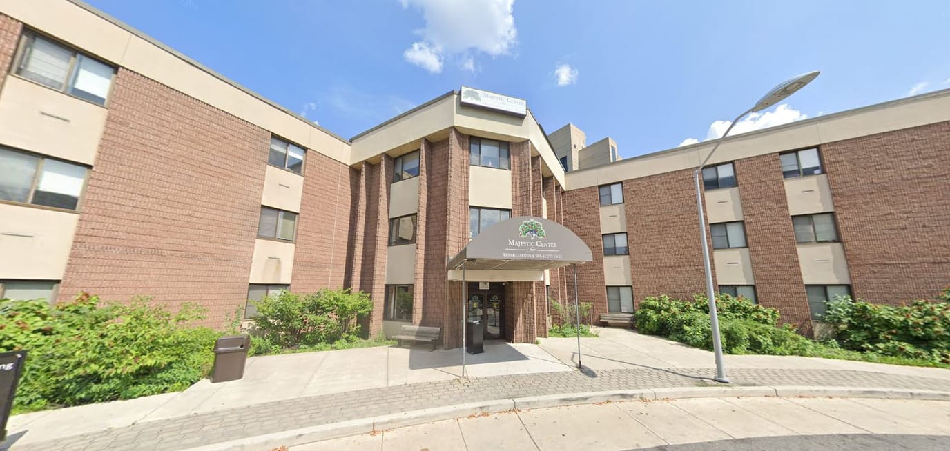 Exterior view of the Majestic Care Center building