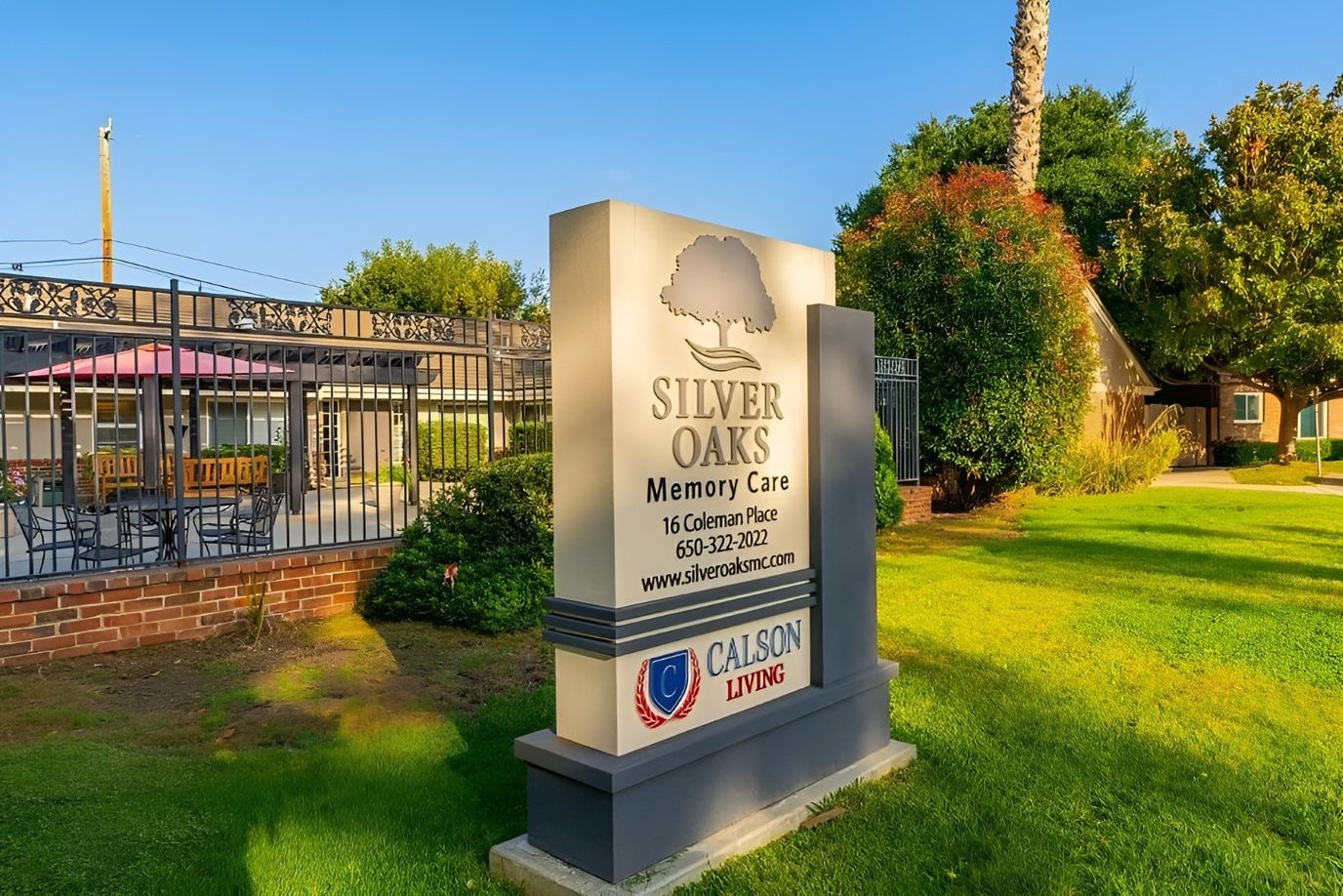 Signage for Silver Oaks Memory Care facility