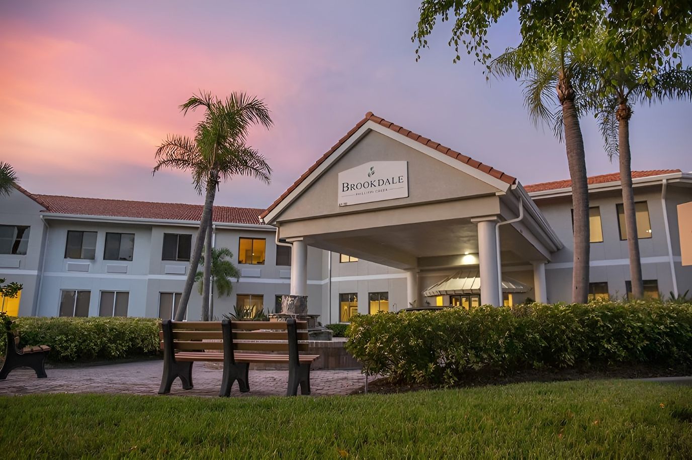 Exterior view of Brookdale Phillippi Creek during sunset