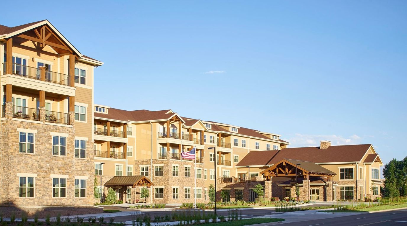 Exterior view of a senior living facility