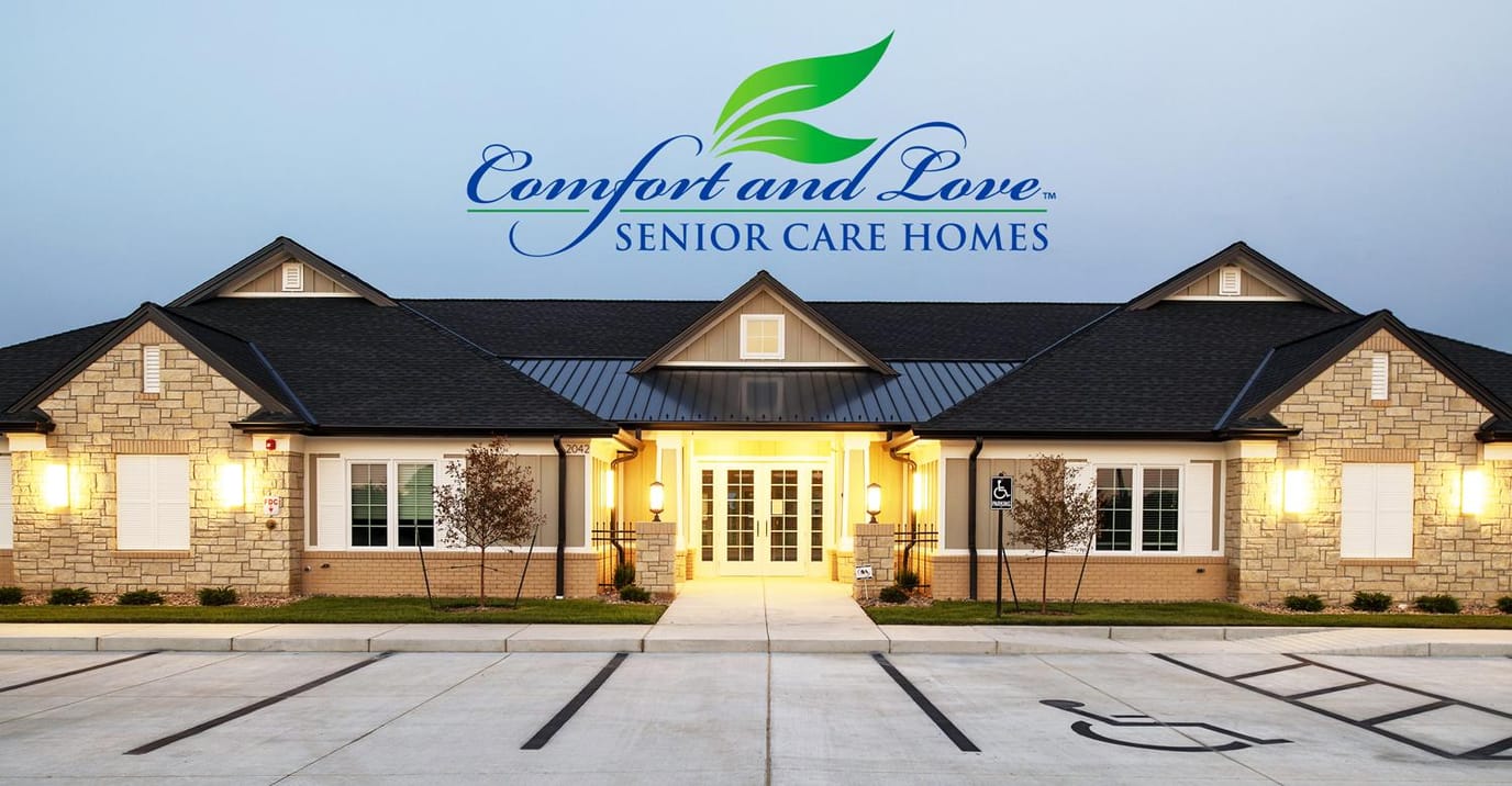 Facility logo overlaid on building exterior