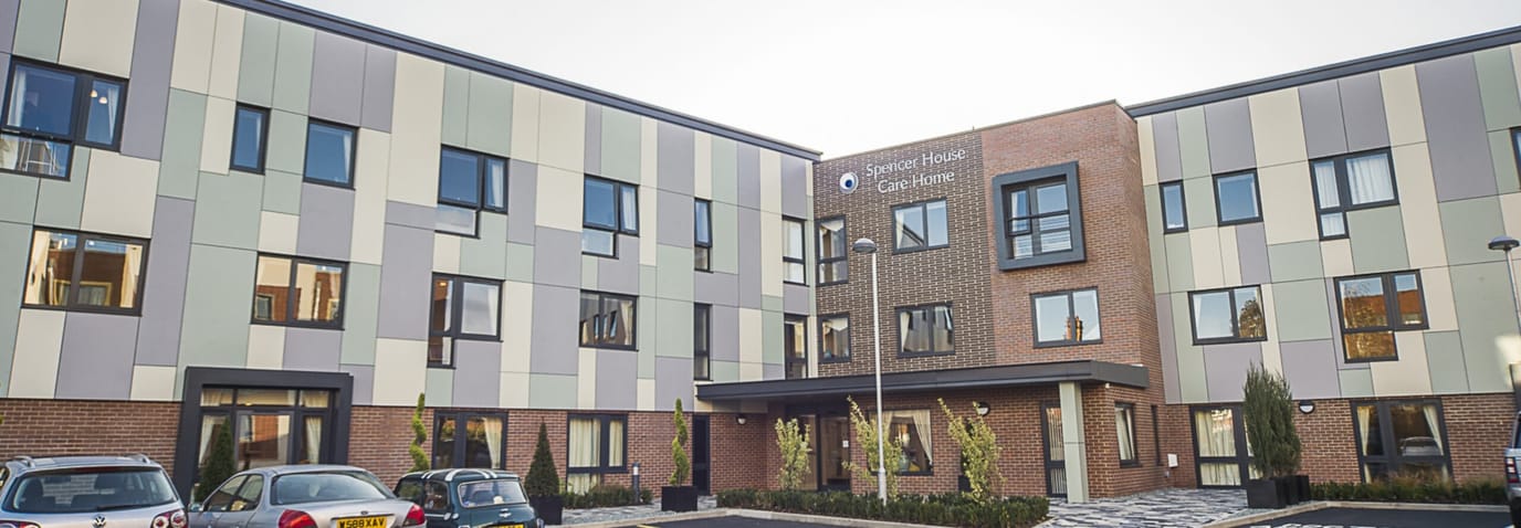 Exterior view of Spencer House Care Home building.