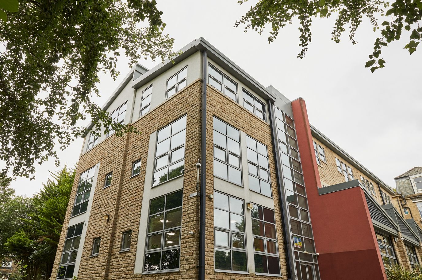 Exterior view of a modern assisted living facility