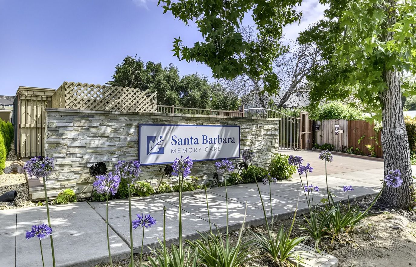 Facility sign at Santa Barbara Memory Care entrance