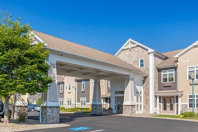 Front entrance of Brookdale Centre of New England