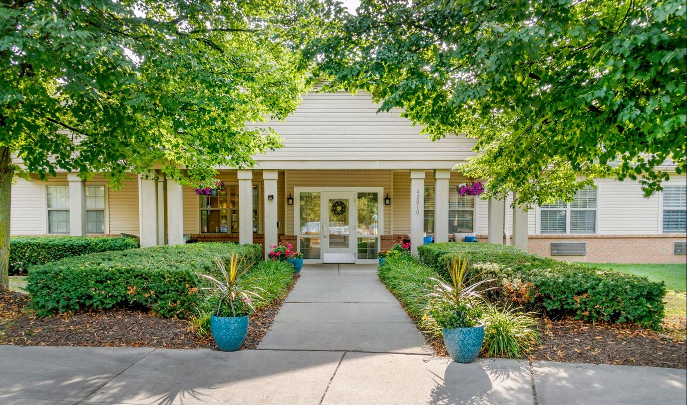 Entrance of Addington Place with landscaped garden