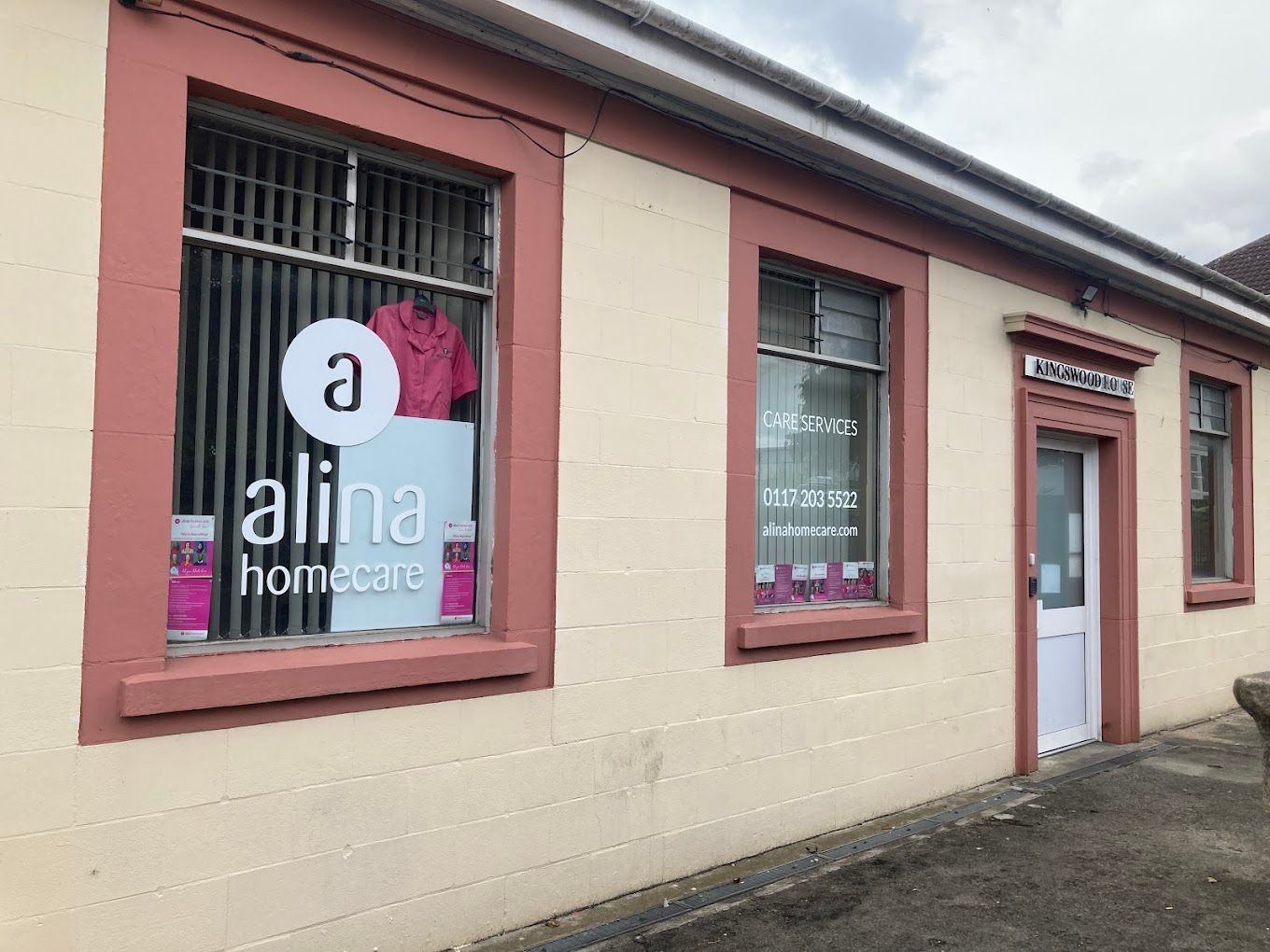 Exterior view of Alina Homecare Bristol with logo