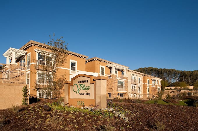 Exterior view of Belmont Village Senior Living facility