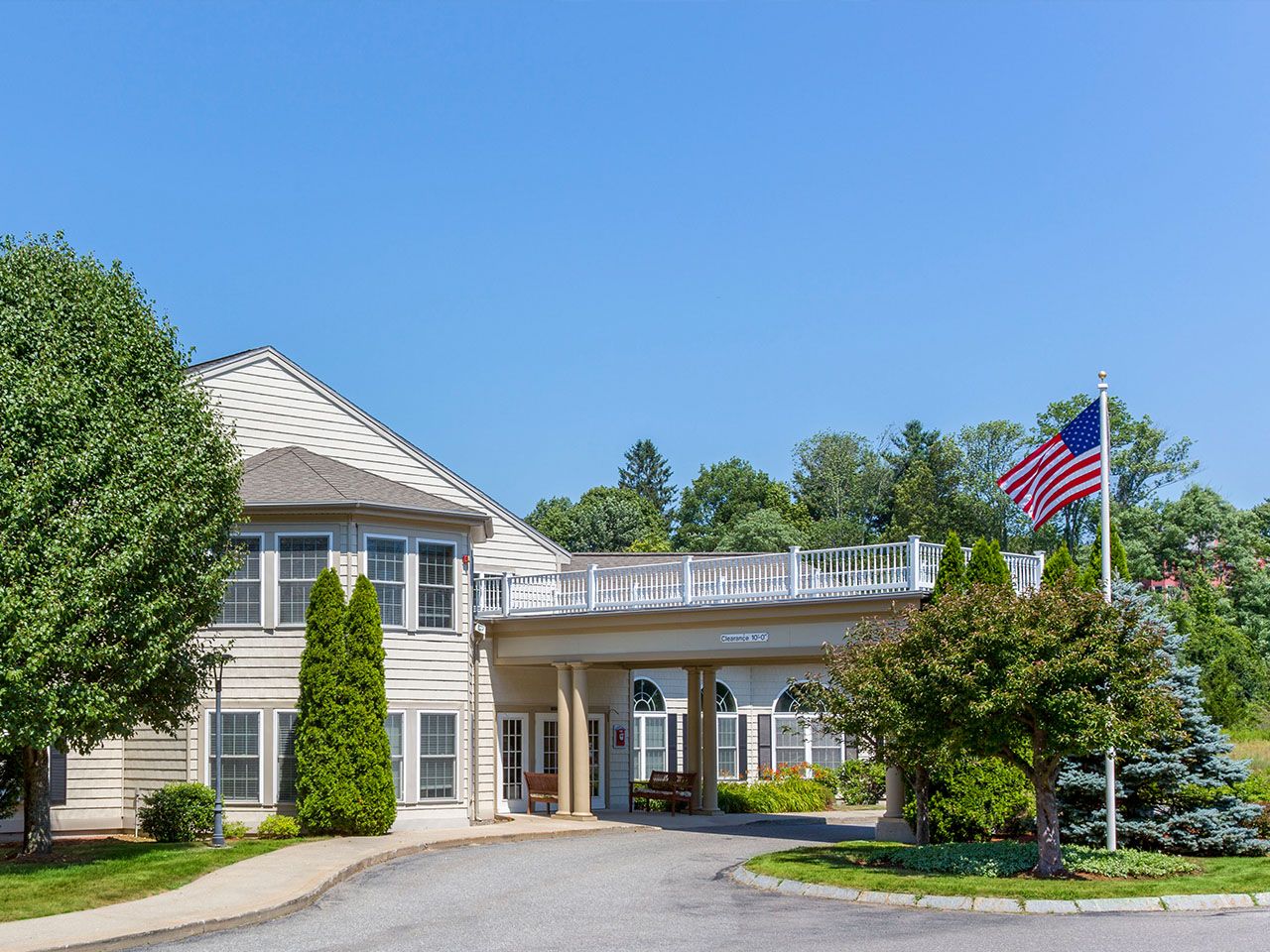Exterior view of Benchmark at Haverhill Crossings with landscaping