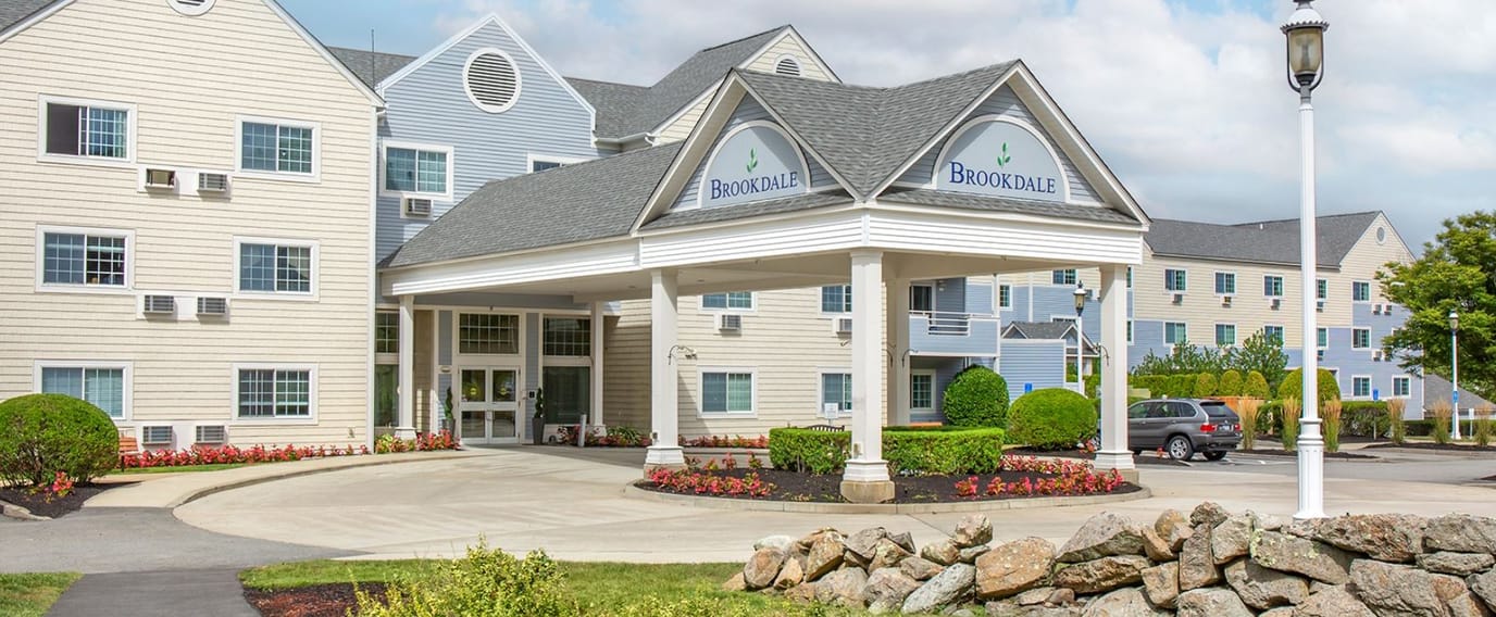 Exterior view of Brookdale Sakonnet Bay entrance