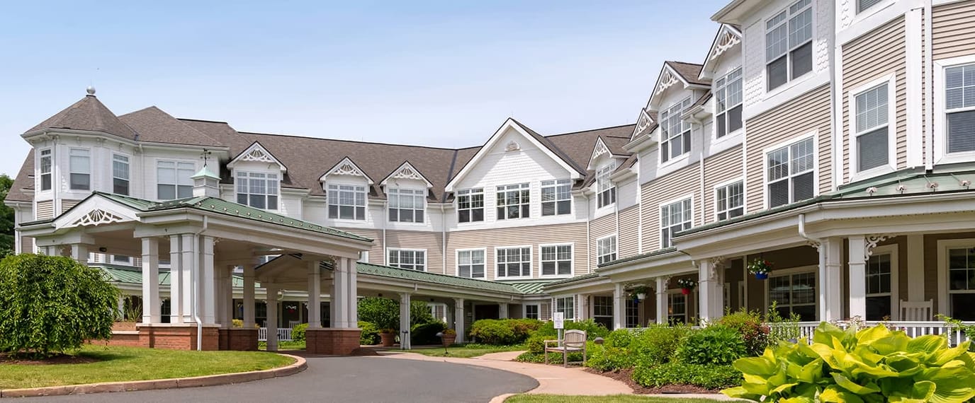 Exterior view of Brookdale South Windsor facility