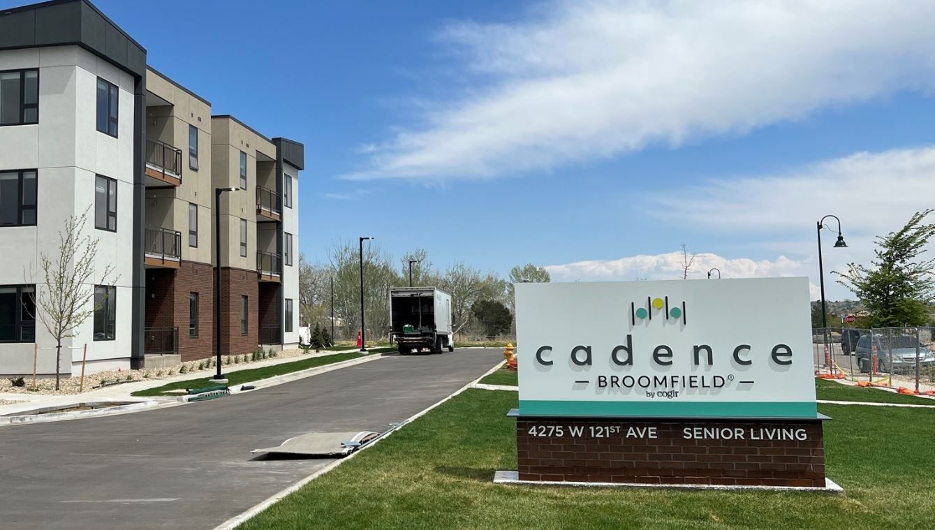 The Cadence Broomfield facility sign and exterior view