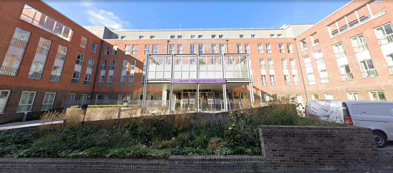 Exterior view of Camberley Heights Care Home