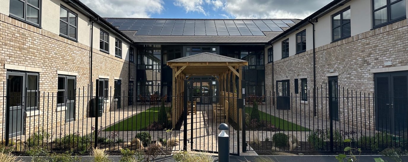 Exterior view of the facility with outdoor space
