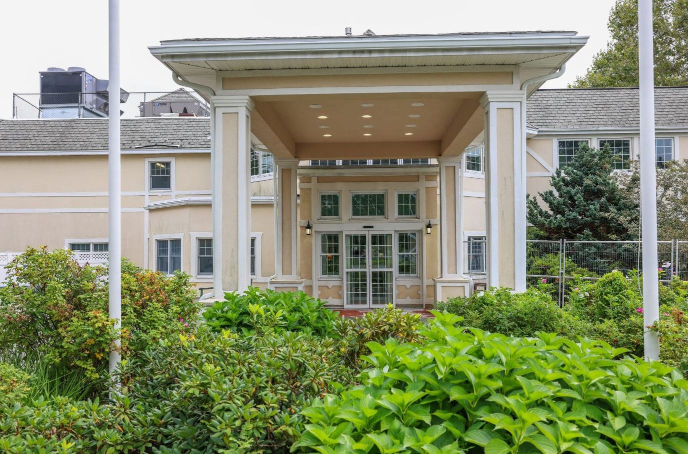 Entrance of Edelweiss Village with landscaped garden