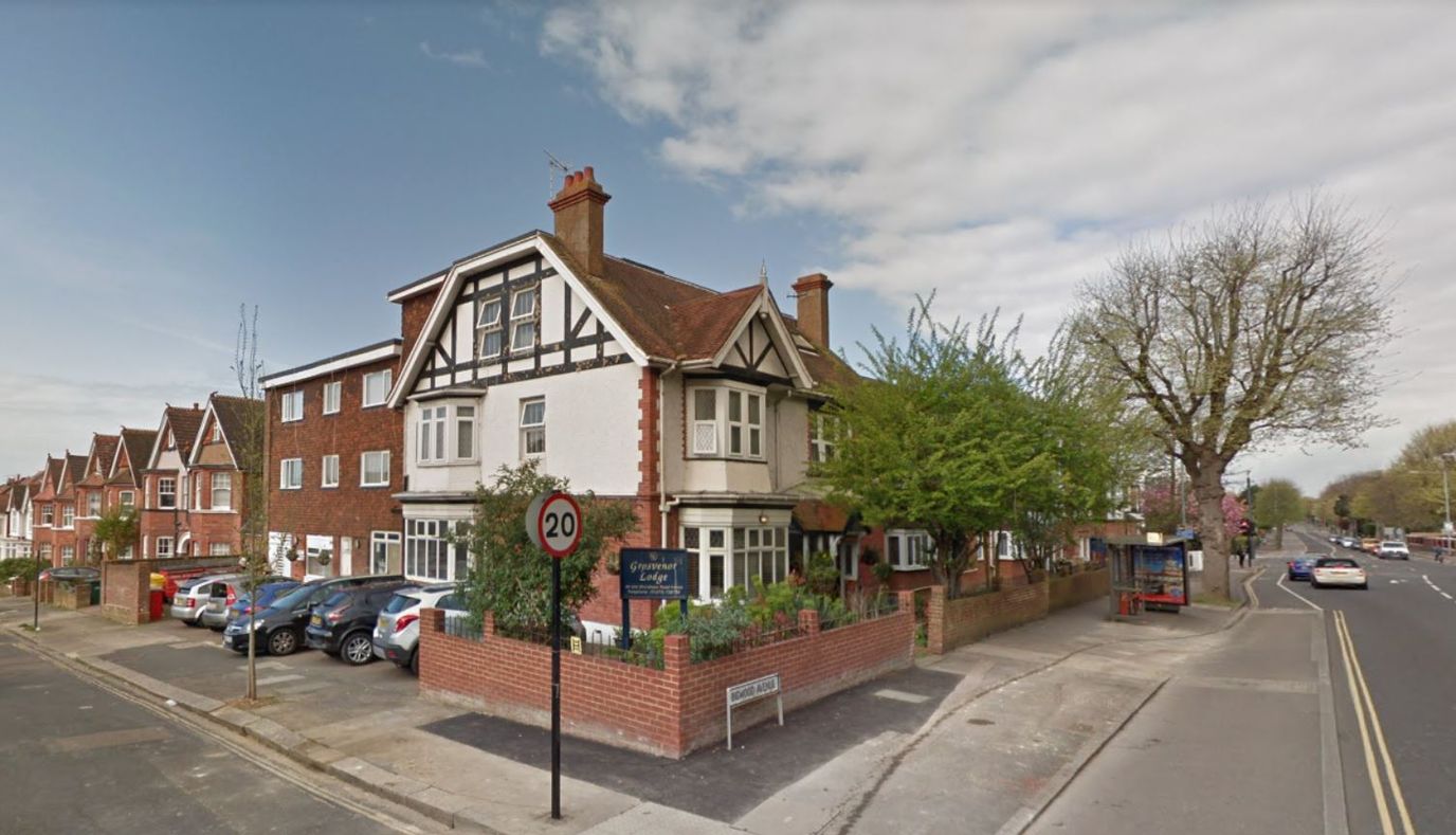Exterior view of Grosvenor Lodge Care Home