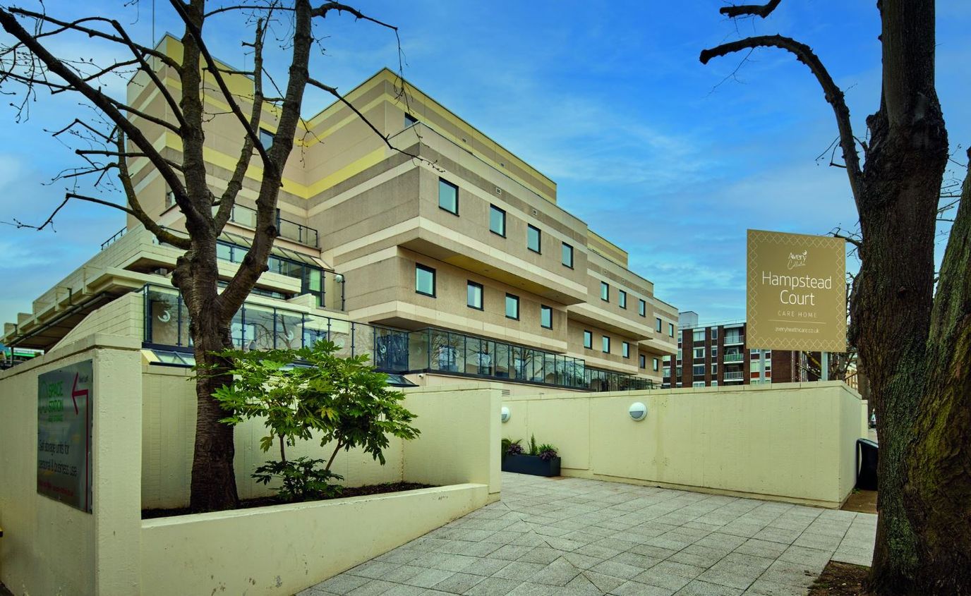 Exterior view of Hampstead Court Care Home building