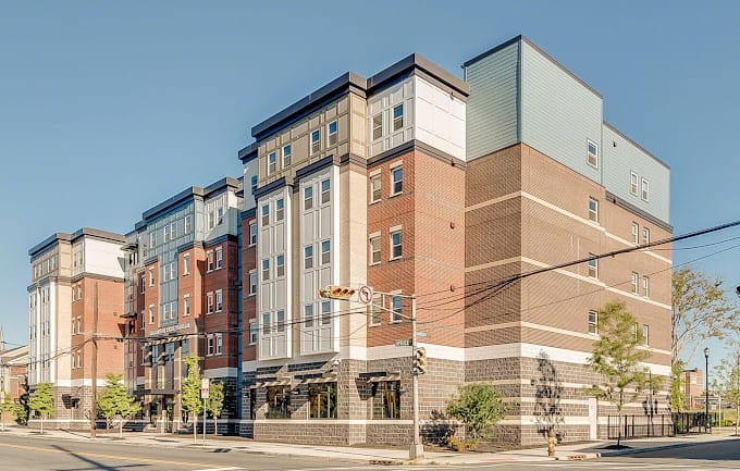Exterior view of a modern assisted living facility