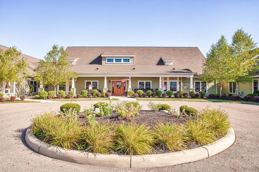 Exterior view of Landings of Sidney with landscaped gardens