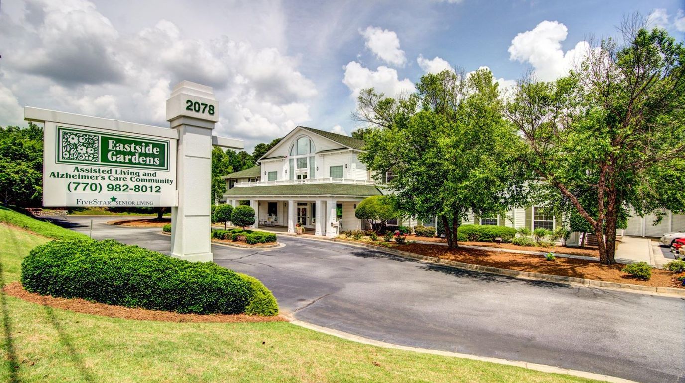 Exterior view of Eastside Gardens assisted living facility