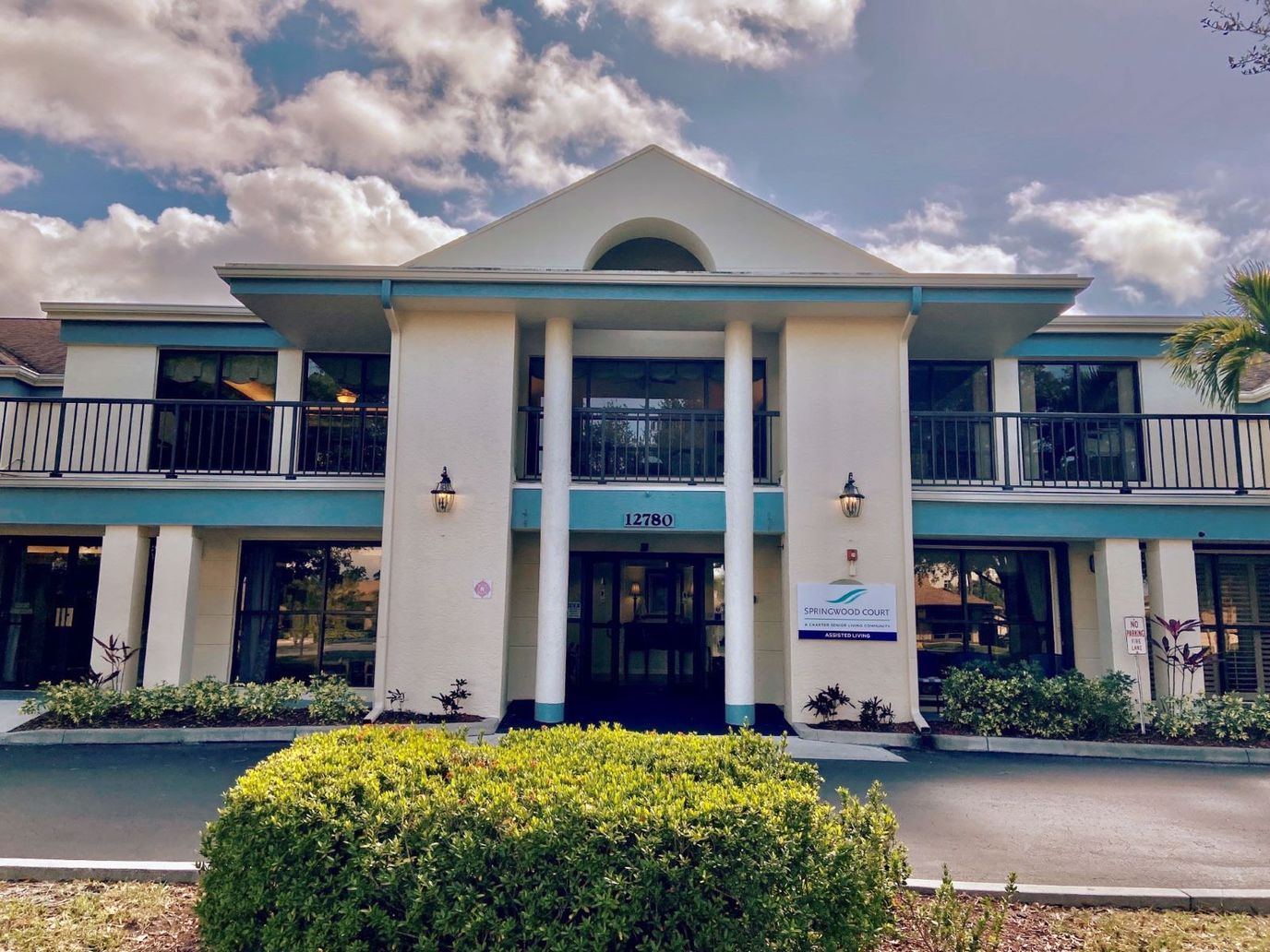 Facade of Springwood Court with clear signage