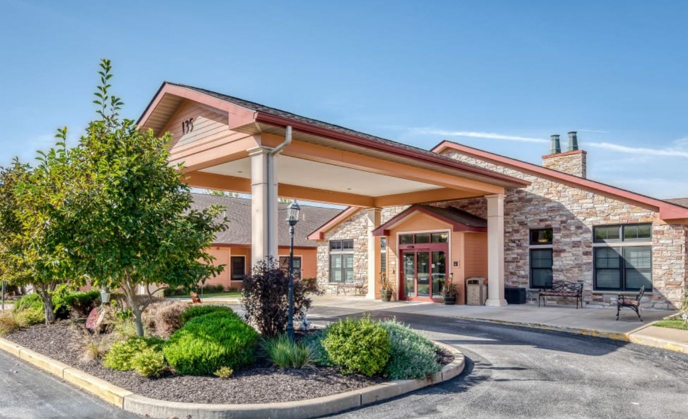 Exterior view of The Meadowlands facility entrance