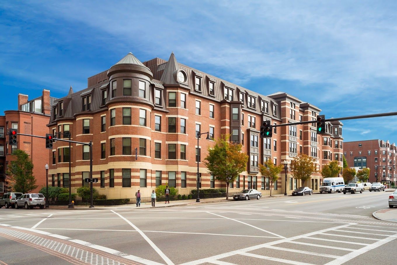 Exterior view of an apartment-style assisted living facility