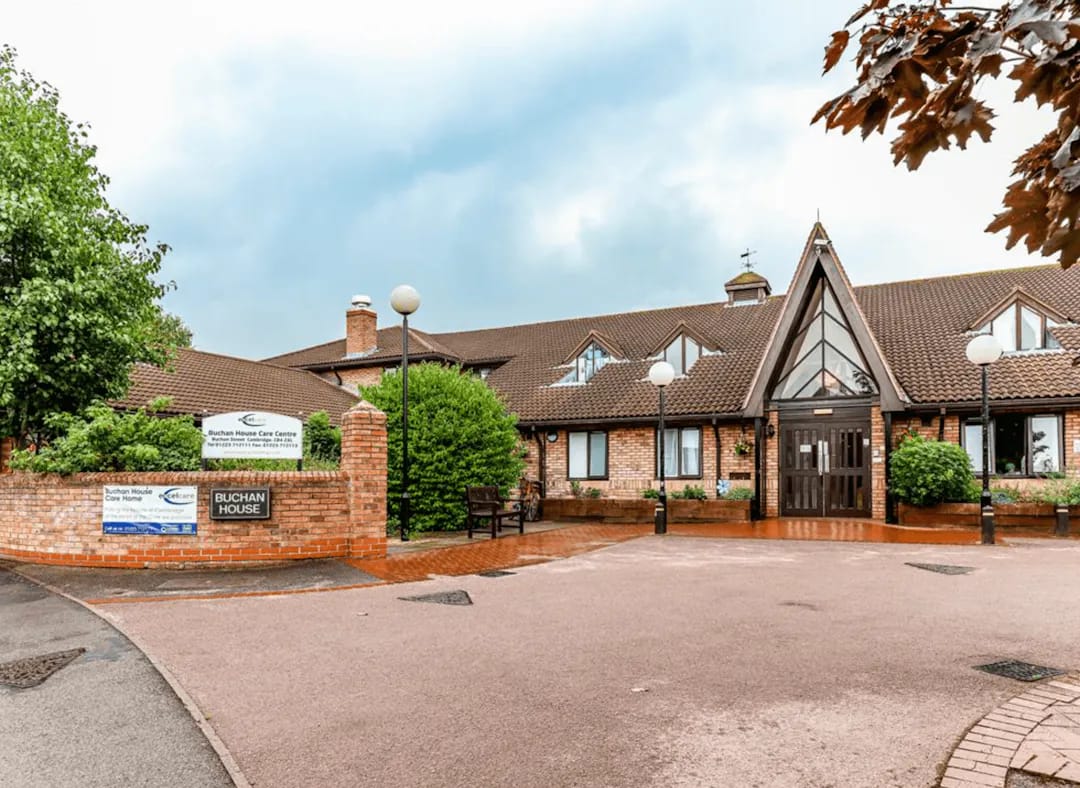 Exterior view of Buchan House Care Home entrance