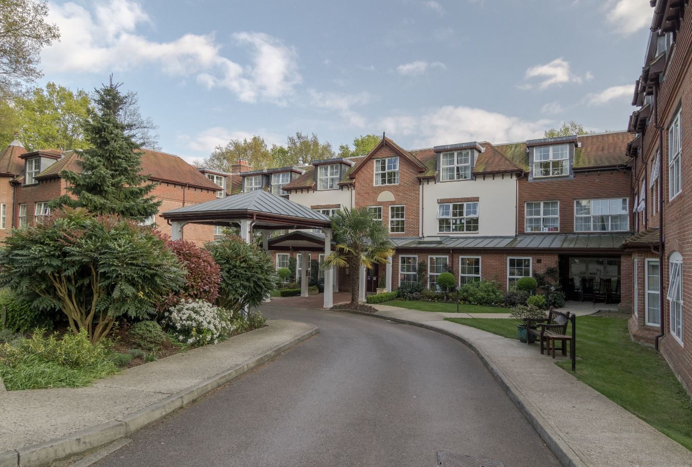 Exterior view of Elstree View Care Home entrance
