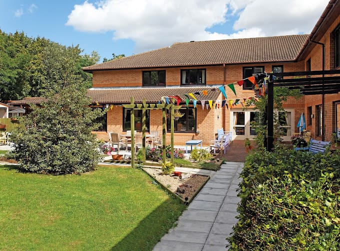 Exterior view of the facility's garden area