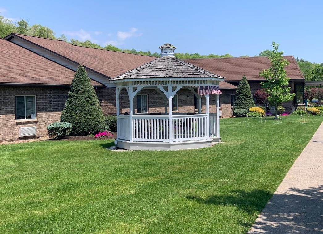 Outdoor gazebo in senior living community