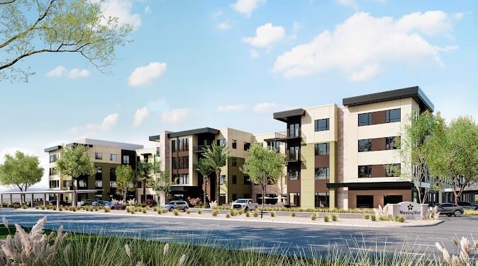 Exterior view of MorningStar Senior Living building