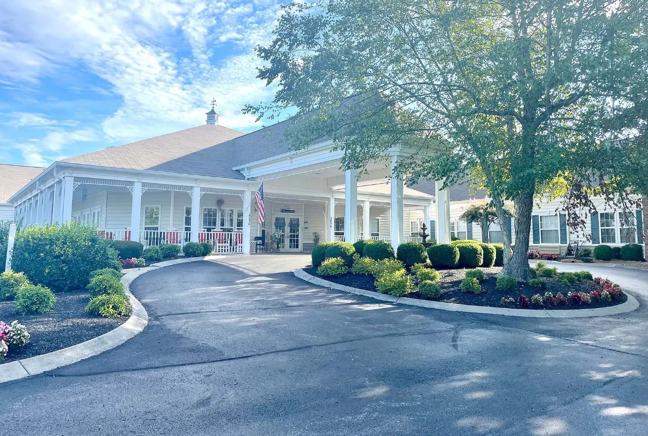 Entrance of Morning Pointe of Columbia with landscaped area