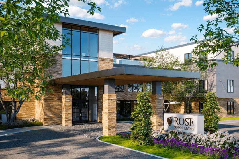 Exterior view of Rose Senior Living building