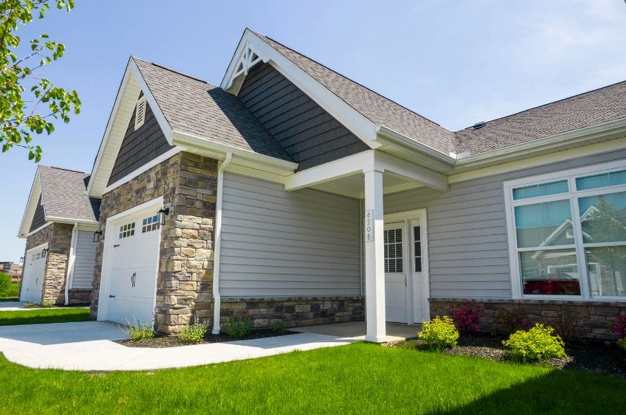 Exterior view of a residential building at the facility