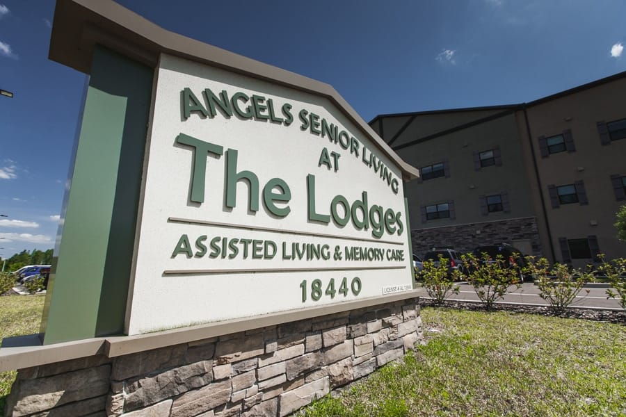 Signage for Angels Senior Living at The Lodges