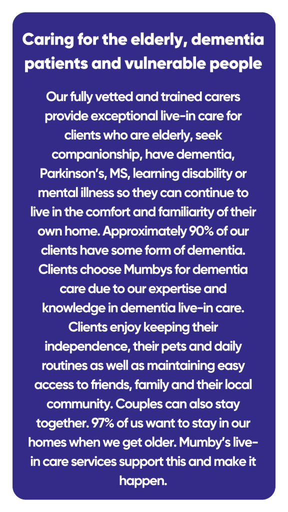 Text about care services for the elderly