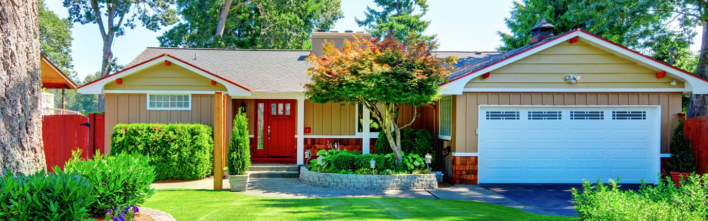 Exterior view of a well-maintained house