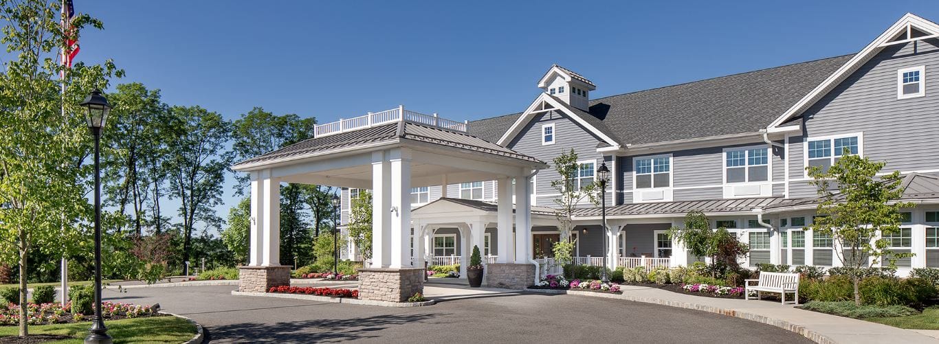 Exterior view of Brightview Warren entrance and landscaping