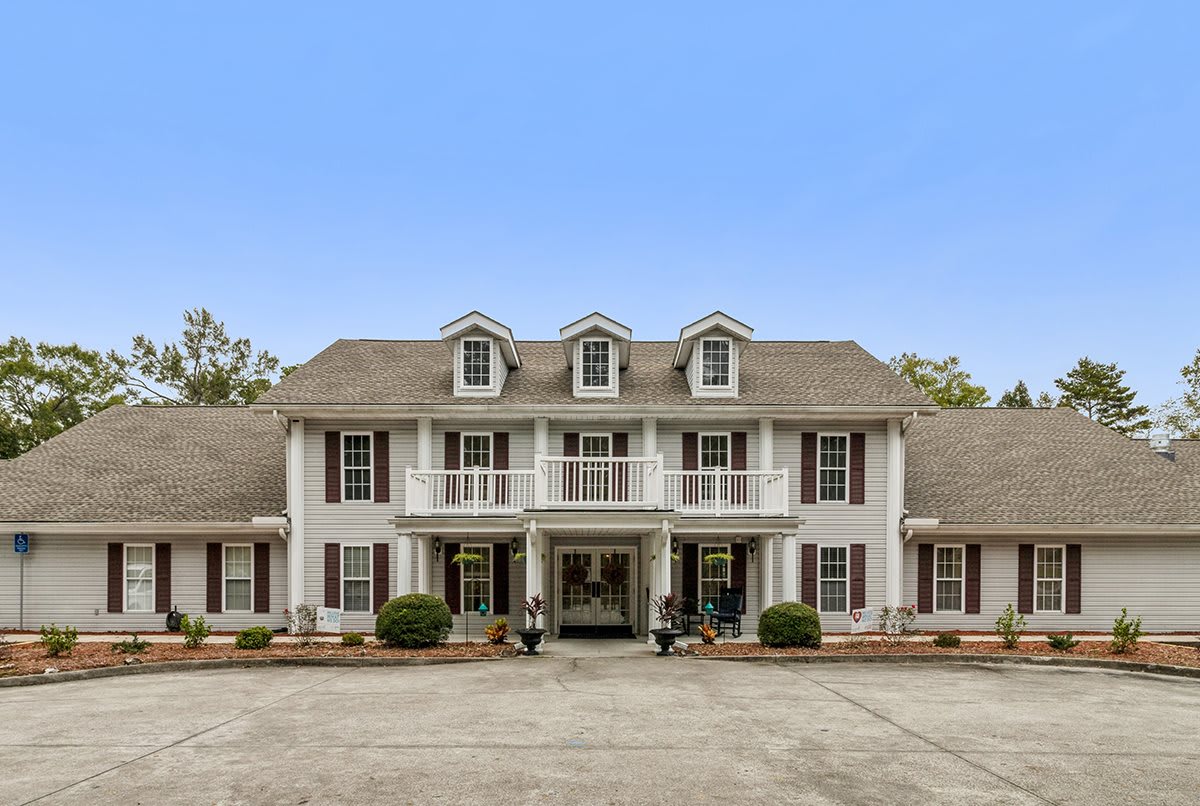 Exterior view of Cypress Square assisted living facility