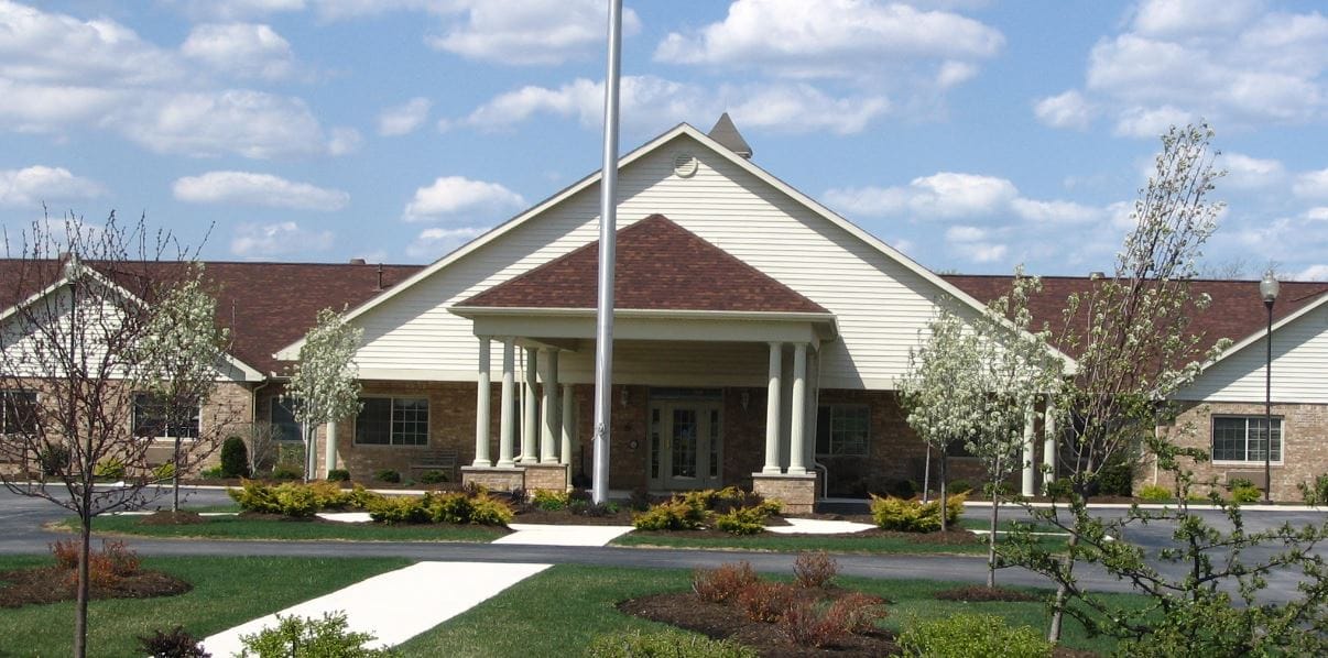Exterior view of Genoa Retirement Village entrance